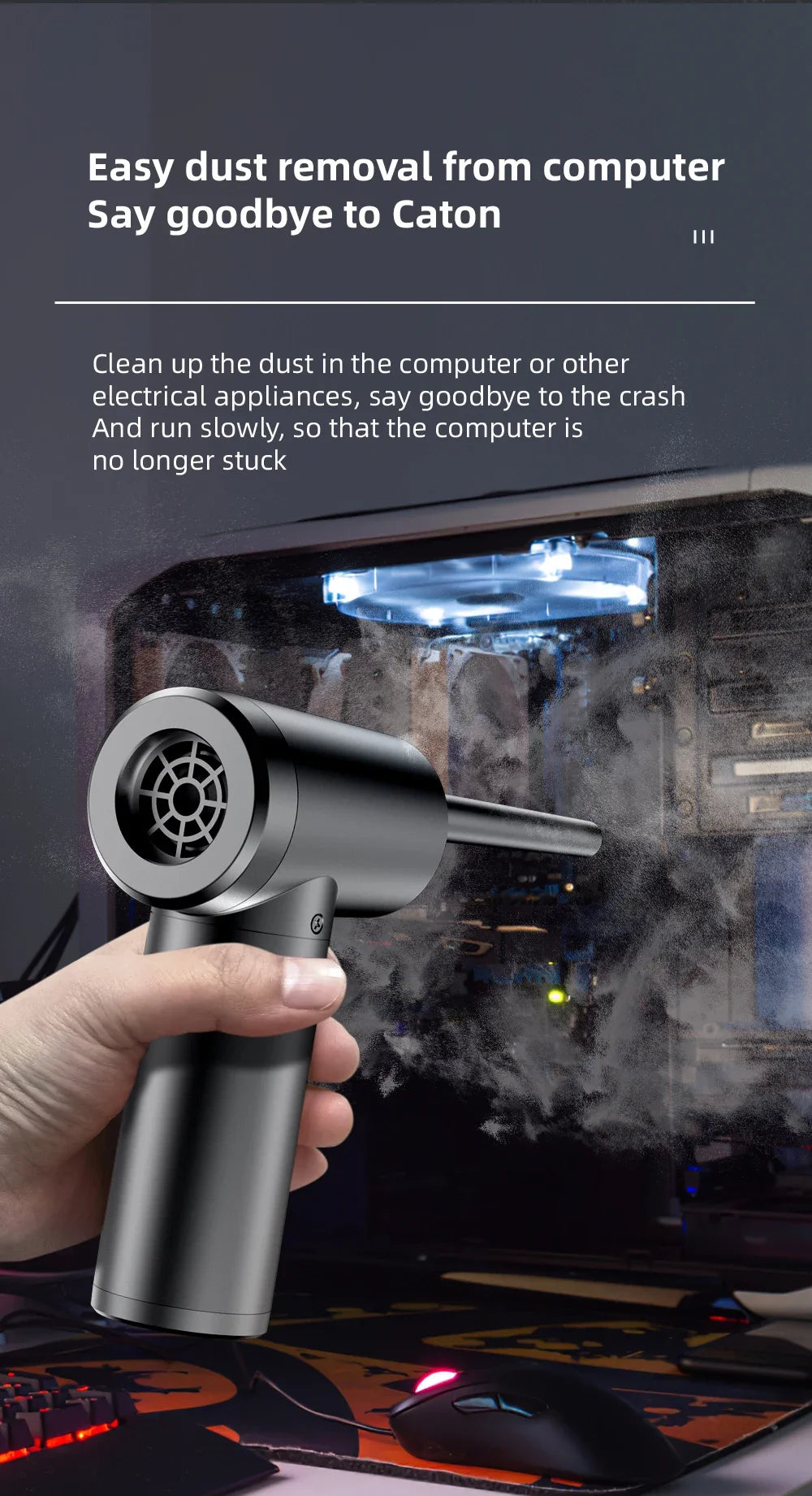 Xiaomi Wireless Air Duster 50000 RPM Dust Blowing Gun USB