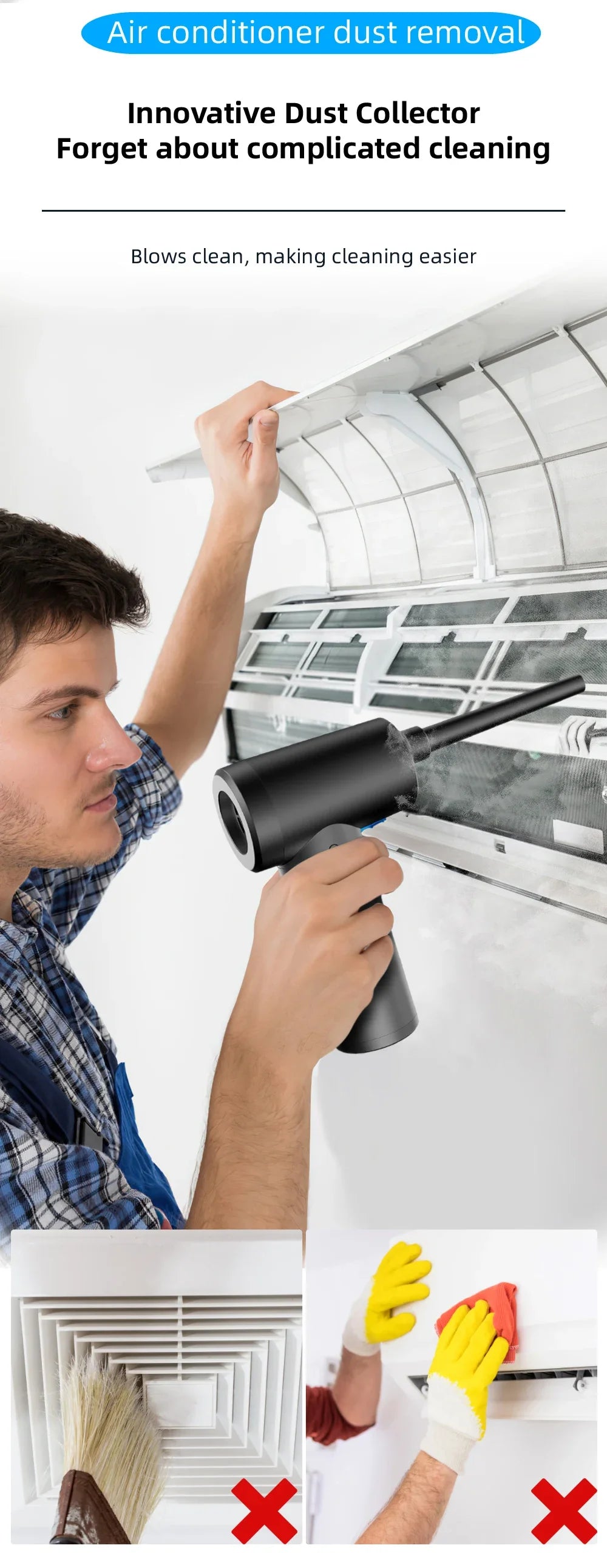 Xiaomi Wireless Air Duster 50000 RPM Dust Blowing Gun USB