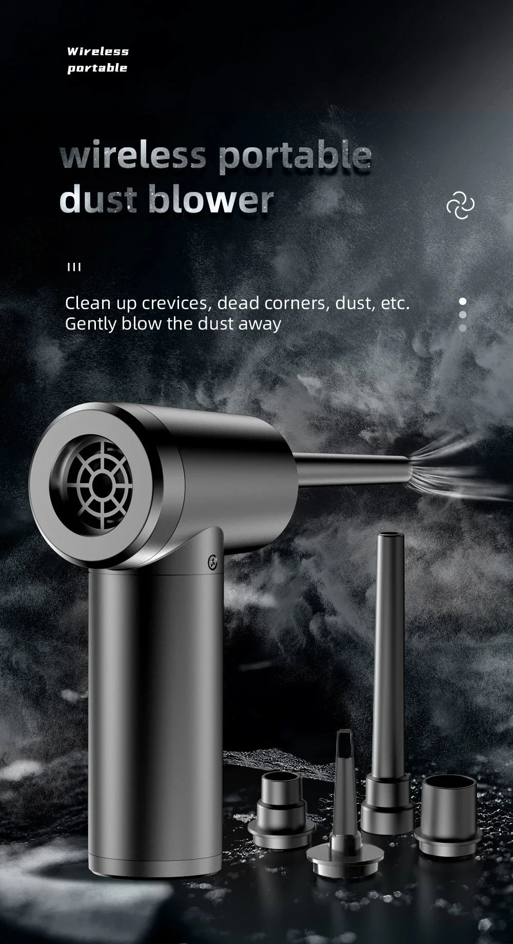 Xiaomi Wireless Air Duster 50000 RPM Dust Blowing Gun USB