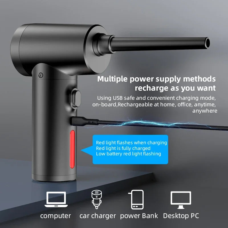Xiaomi Wireless Air Duster 50000 RPM Dust Blowing Gun USB